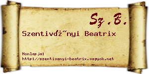 Szentiványi Beatrix névjegykártya